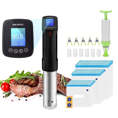 Sous Vide Cooker 1000W with Vacuum Bags and Cookbook - New