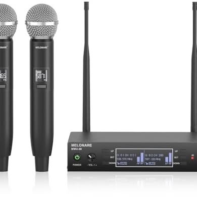 MELONARE MWU-20 Dual Channel Wireless Microphone System - New