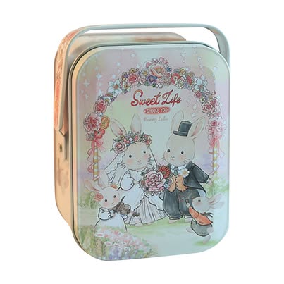 Christmas Tin Box - Sweet Time Bunny - Decorative - New