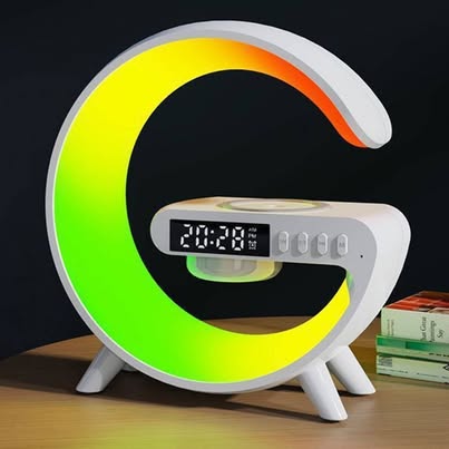 Smart Light Sound Machine - Sunrise Alarm Clock with Wireless Charger - New