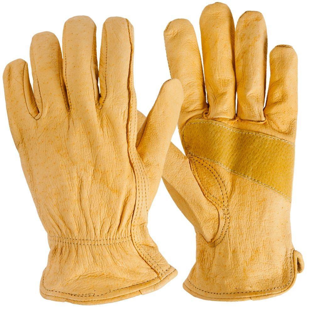 BlackCanyon Outfitters Leather Work Gloves - 3 Pairs