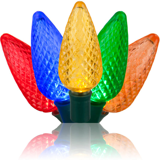 50 LED Christmas String Lights C9 Multicolor